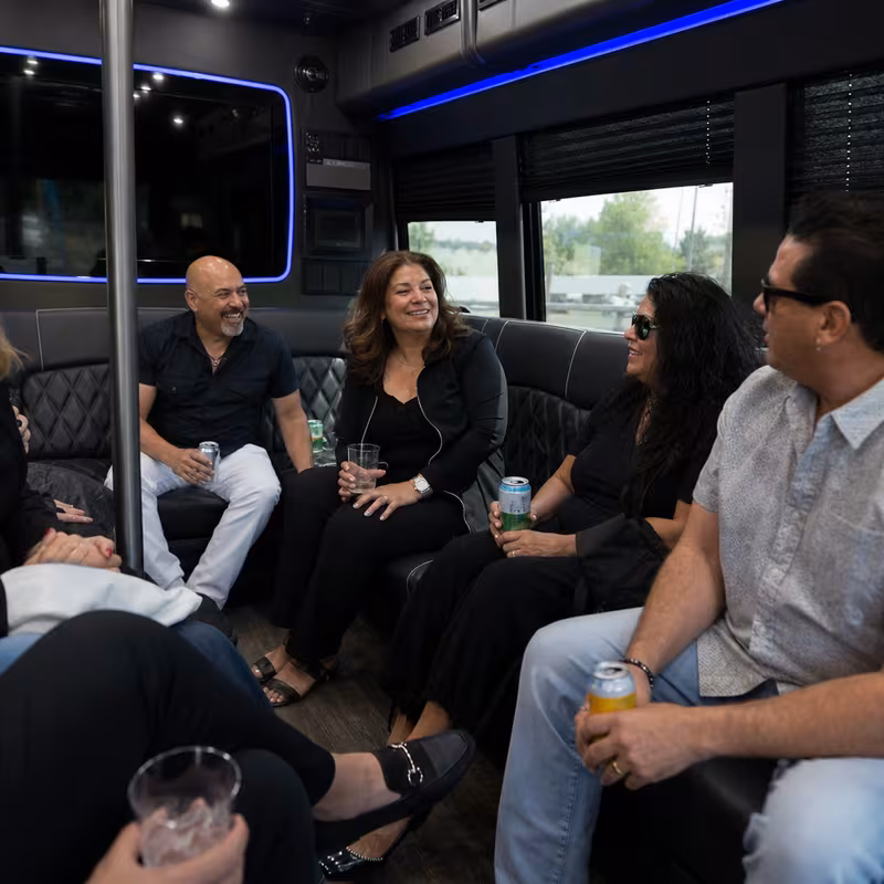 Black Mercedes Sprinter van staged for an St. Louis Private Event Transportation group