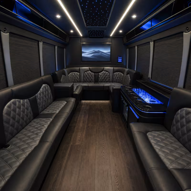 14 Passenger Sprinter Limo Interior