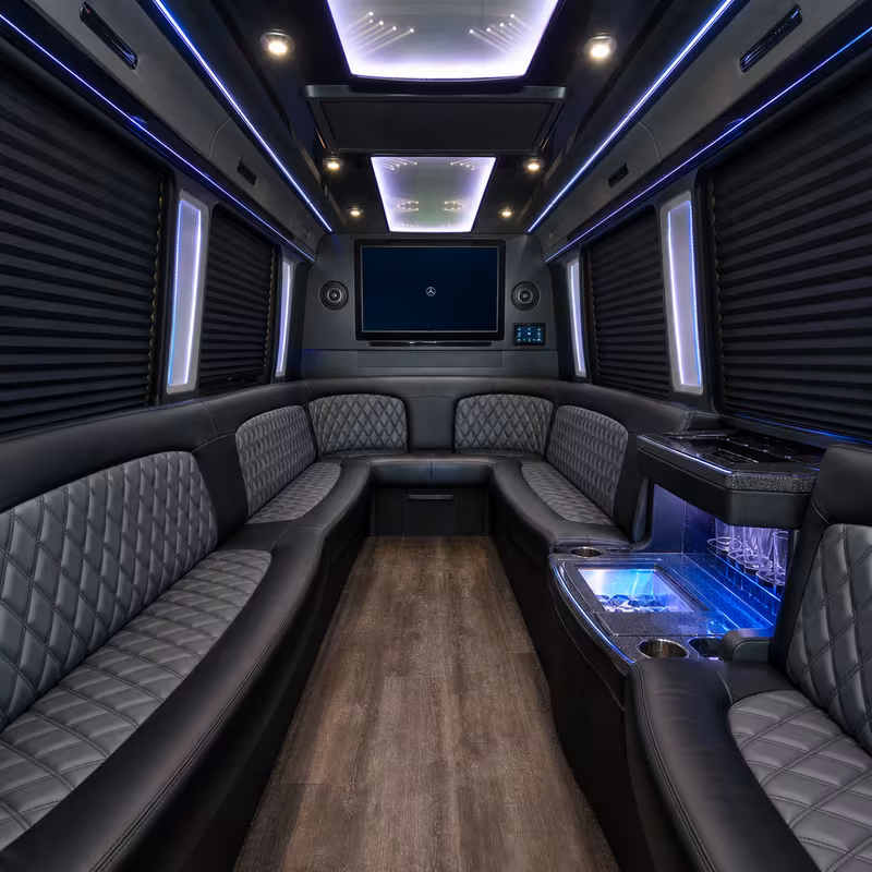 14 Passenger Sprinter Limo Interior